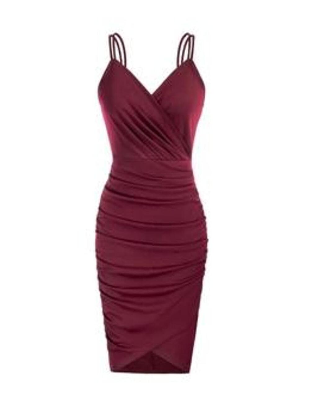 Women's Burgundy and Red Dress